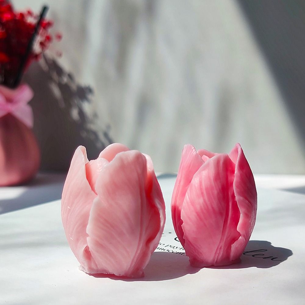 Epoxy Resin Handmade DIY Craft Clay Tools Tulip Bud Candle Mold 3D Art Wax Mold Soap Making Silicone Mould