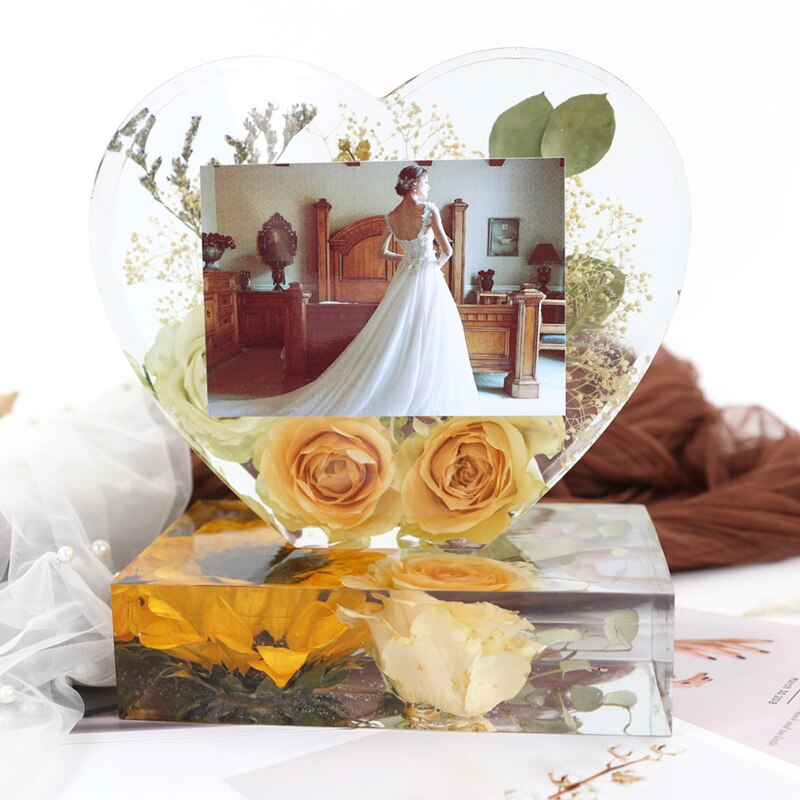 Photo Frame epoxy resin molds Square and Heart Picture Frame Silicon Mold Jewelry Ornaments Mold for Wedding Birthday Gift DIY