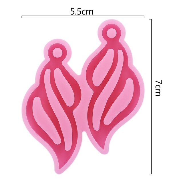 Resin Jewelry Molds Earring Pendant Silicone Molds Tear Drop Hoop Shape Hollow Out Earrings Epoxy Casting Mold For Key Chains