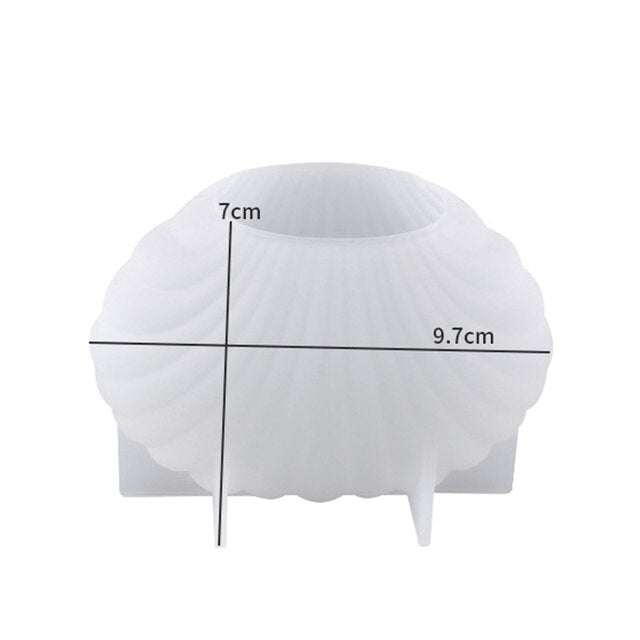 3D DIY Shell Candle Mold Aromatherapy Plaster Silicone Mold Marine Shell Silicone Scallop Soap Mold Handmade Home Decoration