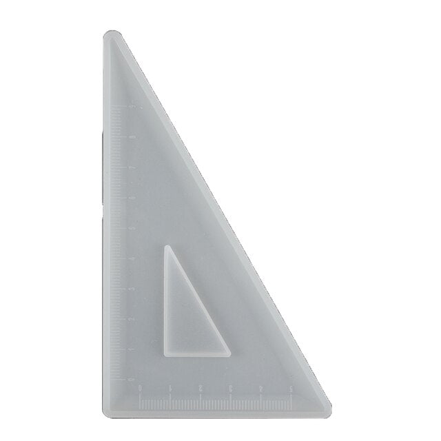 Ruler Silicone Mold UV Epoxy Resin Student School Supplie Protractor Triangle Right Angle Ruler Mould Jewelry Crafts Making Tool