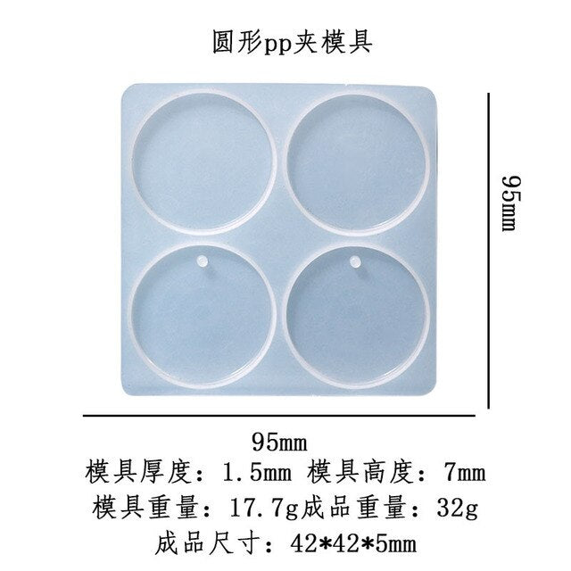 DIY Barrette Silicone Molds Folder UV Epoxy Resin Mold DIY Jewelry Making Binding Clips Paper Hair Accessories Desktop Tools