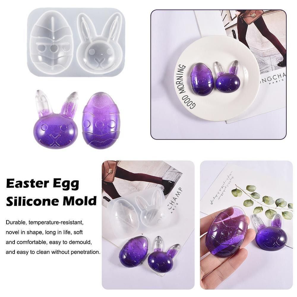 Jewelry Tag DIY Keychain Easter Egg Mold Epoxy Mould Baking Mold Resin Casting Mold