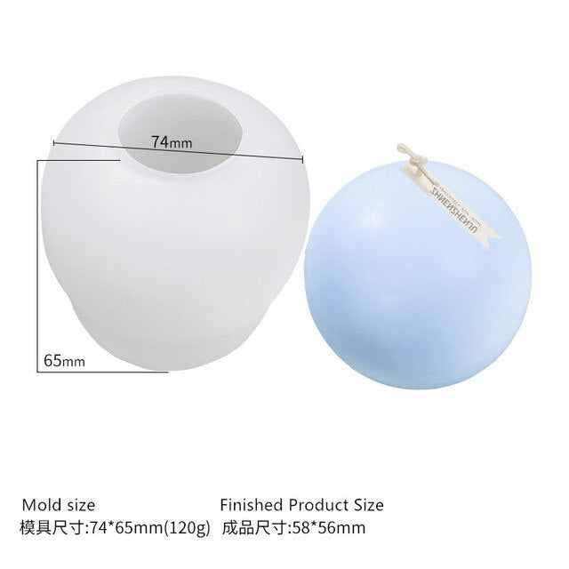 Diamond Ball Silicone Candle Mold DIY Candle Soap Gypsum Mold Creative Geometry Pear shape Resin Molds candles for Decoration