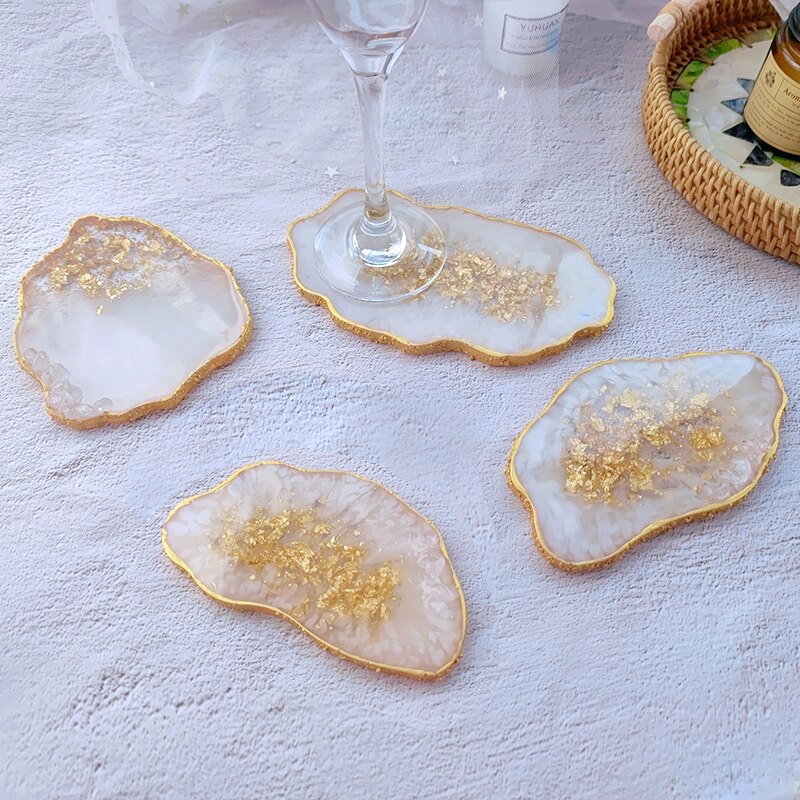 Irregular Coaster Epoxy Resin Silicone Mold Coffee Coaster Tray Molds for DIY Resin Wine Glass Cup Mat Home Decor Making Crafts
