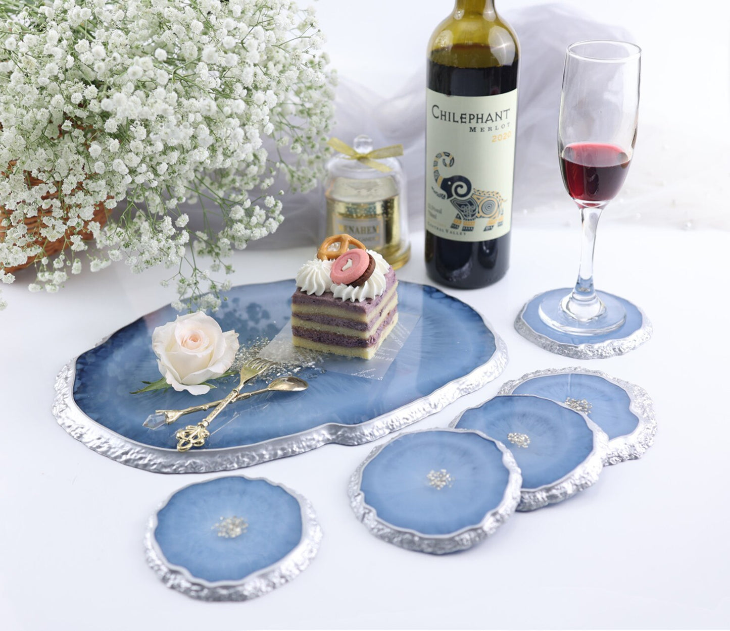 DIY Irregular Tray Coaster Epoxy Resin Mold Fruit Plate Cake Plate Mirror Silicone Mould Home Decoration clay mold