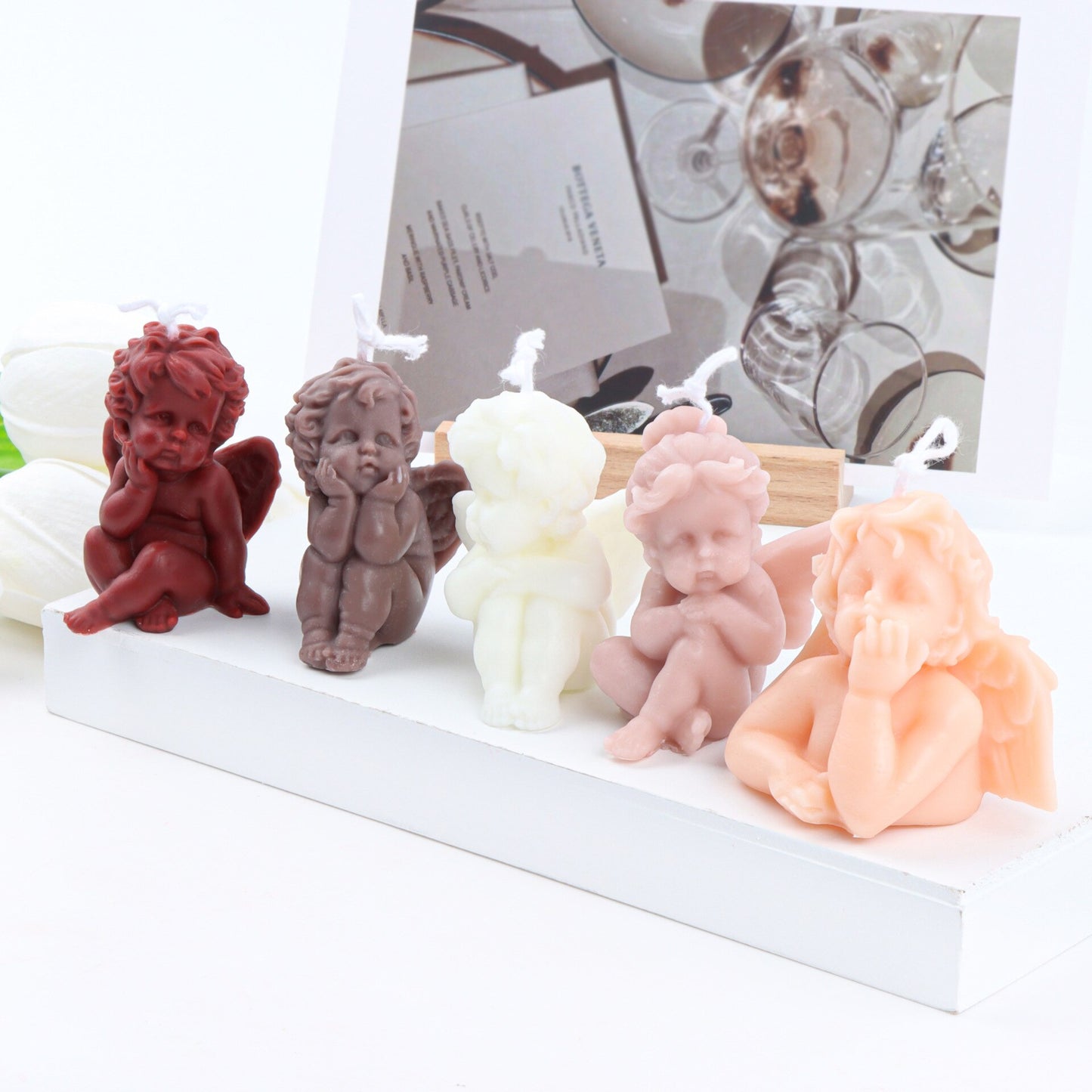 3D Angel Silicone Mold Scented Candle Handmade Soap Angel Handmade Soap Candle Making Resin Mold DIY Fondant Cake Candy Mold