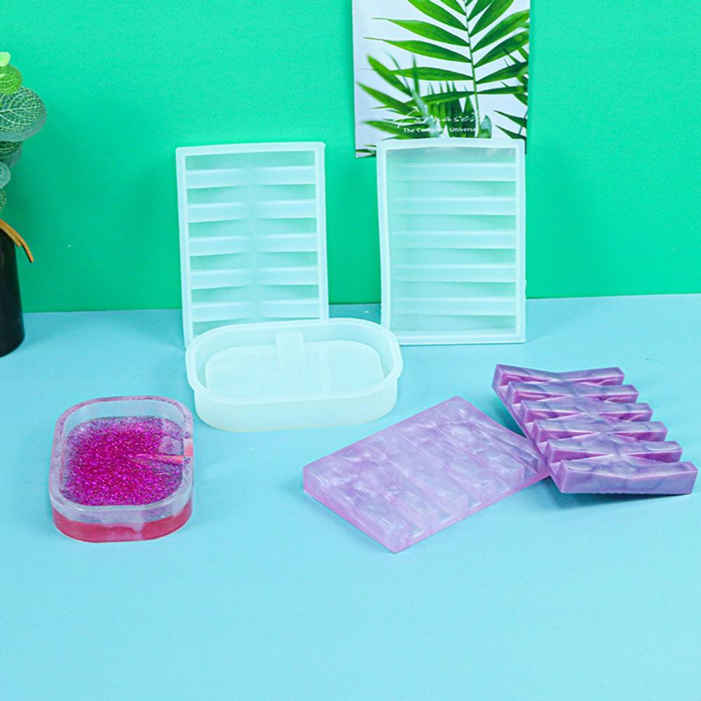 Shower Soap Rack Self Draining Soap Box Epoxy Casting Soap Dish Mold Resin Mold Soap Holder Mold