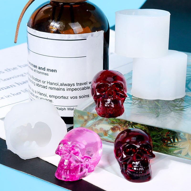 Skull Crystal Resin Mold Skull Pendant Bracelet Necklace Silicone Mold
