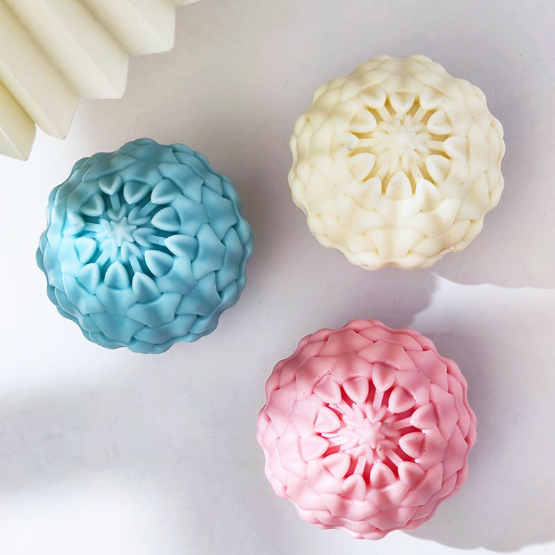 3D Foliage Bud Candle Molds Unique Modern Soy Wax Swirl Spiral Candles Silicone Mold Wave Irregular Home Decor clay mold