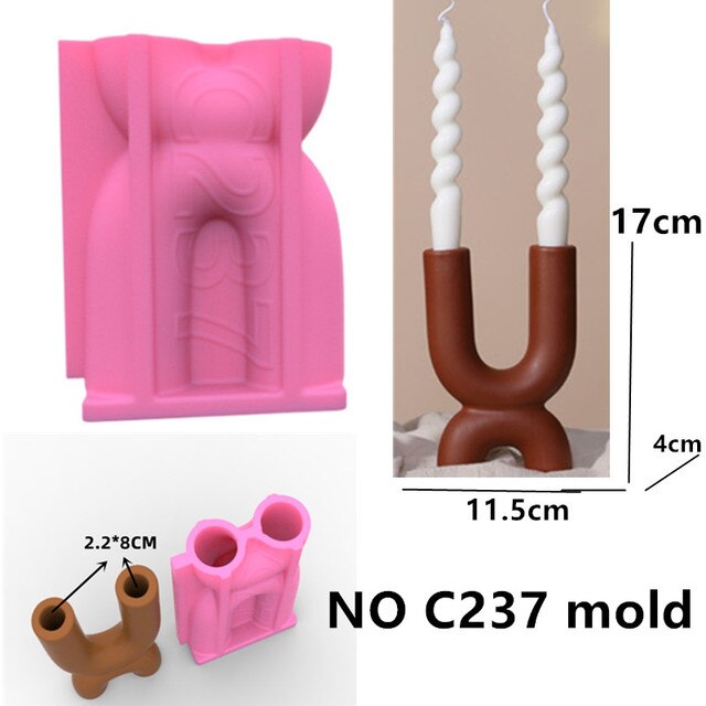 New Household Vase Shape Succulent Flower Pot Ashtray Pen Holder Silicone Mold Scented Molds For Gypsum and Concrete Stone Carve