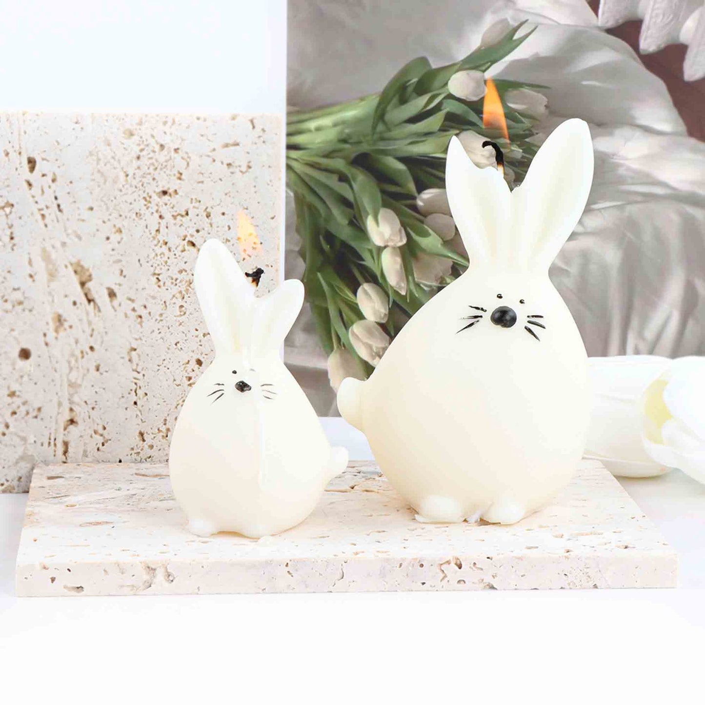 3D Baby Chinchilla Cartoon Cute Cat Silicone Candle Mold for DIY Aromatherap Candle Plaster Ornaments Soap Epoxy Resin Mould