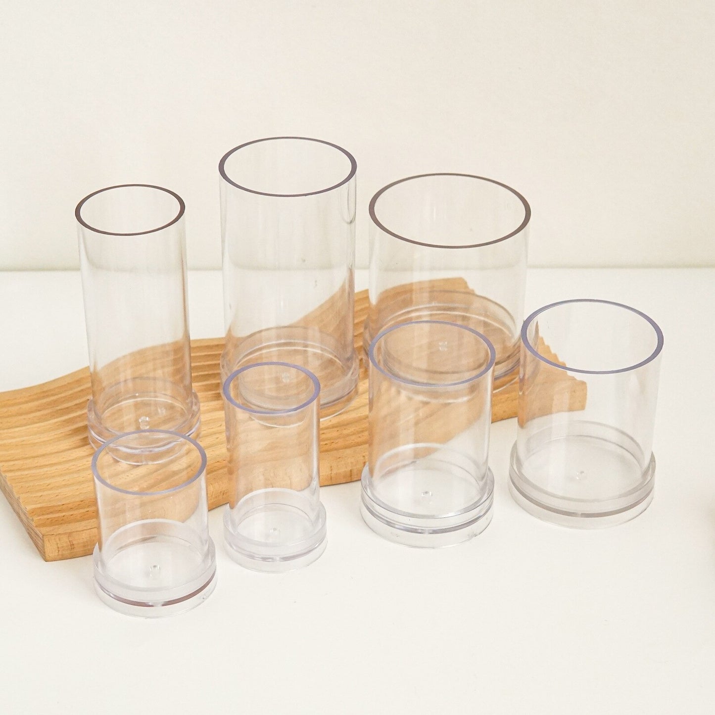 Various 3D Cylindrical Candle Mould Plastics Diy Candle Making Supplies Molds Forms for Candles Mold Jars Moulds acrylic mold