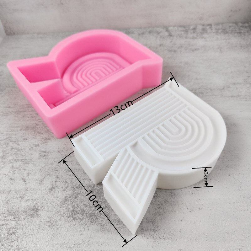 R Shape Letter Candle Silicone Mold Creativity R Home Decoration Resin Silicone Mold Concrete Cement Gypsum Silicone Mold