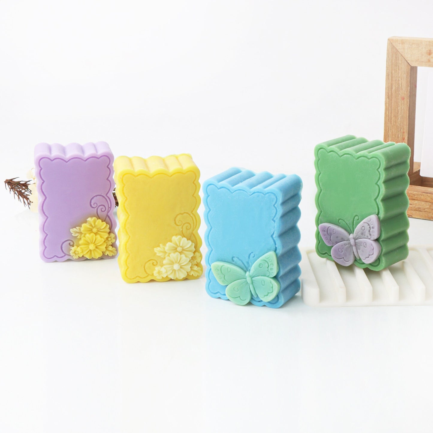 DIY Lily Square Candle Silicone Mold Butterfly Flower Candle Silicone Mold Moon Flower handmade Soap Silicone Mold Home Decor