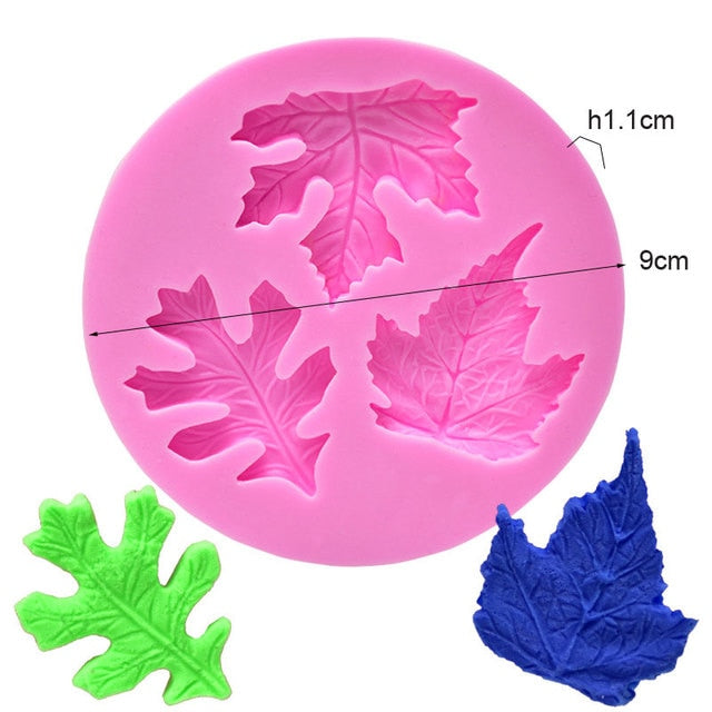 Silicone Molds For Cake Decoration Tools DIY Chocolate Various Leaf Maple Leaf Resin Molds For Fondant Kitchen Baking Supplies