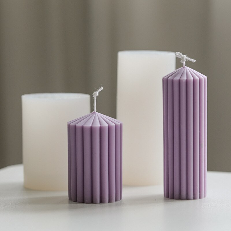 Cylindrical Thick Rack Spire Aromatherapy Candle Mold DIY Geometric Shaped Spire Plastic Mold Candle Mold clay molds