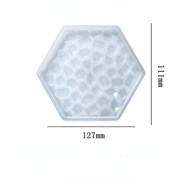 DIY Coaster Silicone Molds Crystal Epoxy Resin Mold AgatePlum Diamond Pattern Coaster Pendulum Home Decoration Cup Tray Jewelry
