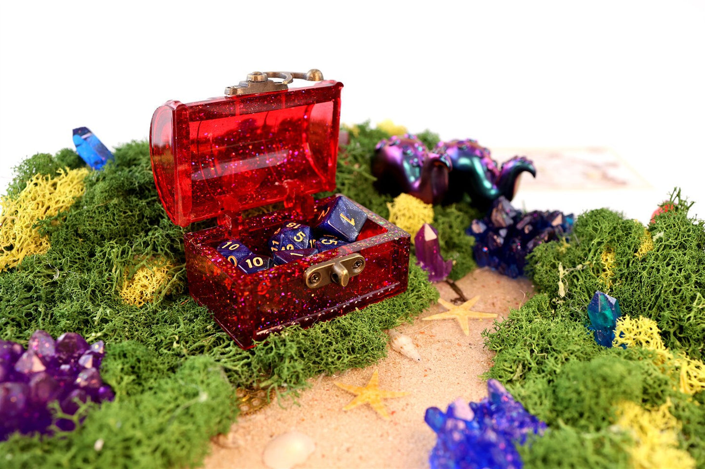 DIY Treasure Chest Silicone Mold Handmade Storage Box Crystal Epoxy Mold Jewelry Dice Storage Box DIY Craft Gift Box Making Tool