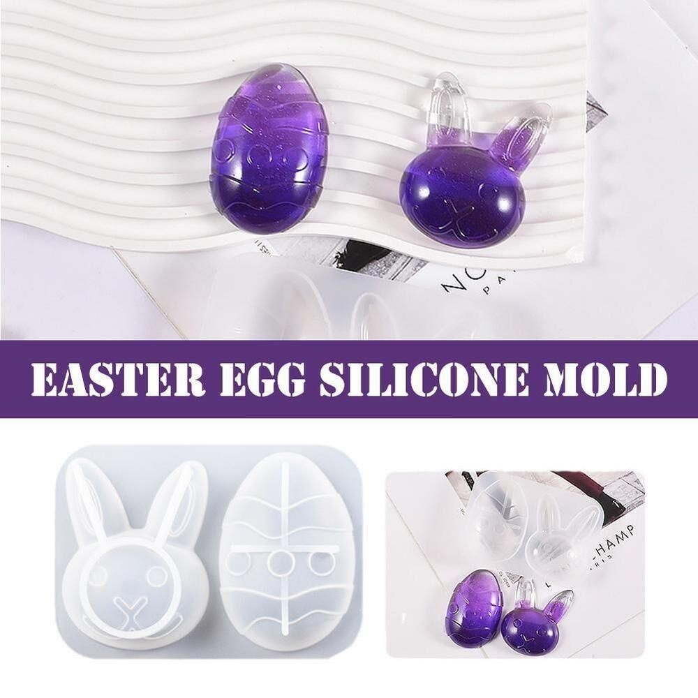 Jewelry Tag DIY Keychain Easter Egg Mold Epoxy Mould Baking Mold Resin Casting Mold