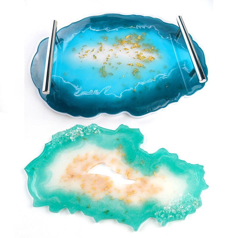 Irregular Coaster Epoxy Resin Silicone Mold Coffee Coaster Tray Molds for DIY Resin Wine Glass Cup Mat Home Decor Making Crafts
