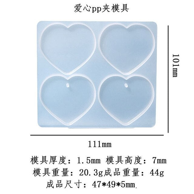 DIY Barrette Silicone Molds Folder UV Epoxy Resin Mold DIY Jewelry Making Binding Clips Paper Hair Accessories Desktop Tools