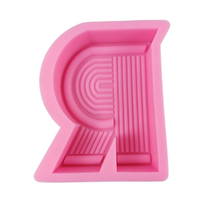 R Shape Letter Candle Silicone Mold Creativity R Home Decoration Resin Silicone Mold Concrete Cement Gypsum Silicone Mold
