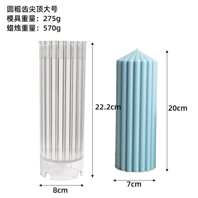 Pillar Swirl Candle Molds Wave Twirl Taper Spiral Silicone Mould Geometric Abstract Decorative Wavy Soy Wax Mold Acrylic mold