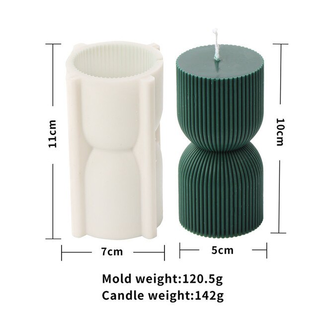 Striped Geometry Candle Silicone Mold for Handmade Chocolate Decoration Gypsum Aromatherapy Soap Resin Candle Silicone Mould