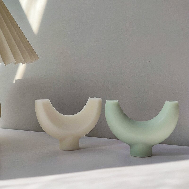 3D Geometric Y-shaped candle silicone mold rhinoceros horn candle silicone mold fillet home decoration resin silicone mold