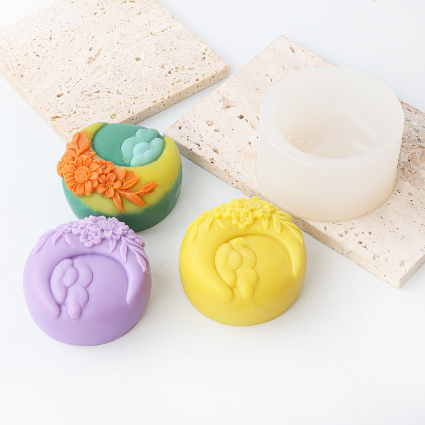 DIY Lily Square Candle Silicone Mold Butterfly Flower Candle Silicone Mold Moon Flower handmade Soap Silicone Mold Home Decor