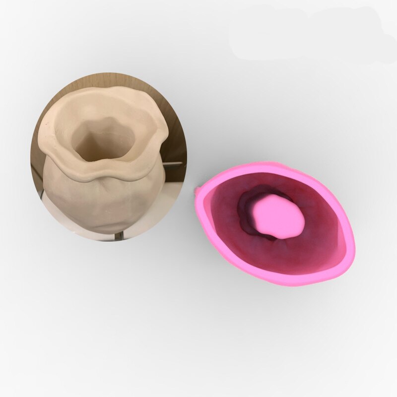 Money Cloth Bag Vase Succulent Flower Pot Pen Holder Silicone Mold Gypsum form Scented Stone Ornaments Homemade Handicraft