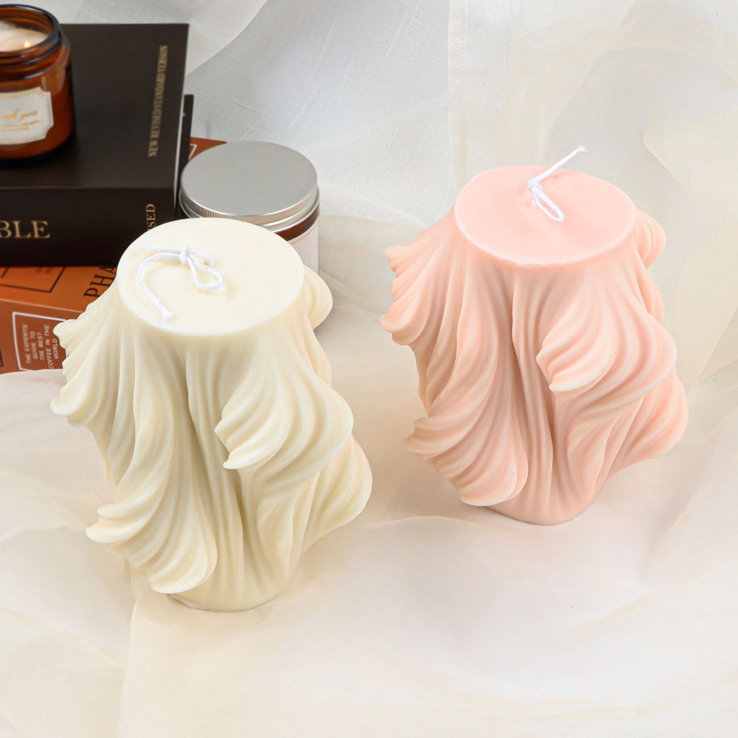 New Tree Root Silicone Candle Mold Geometric Wave Rotating Scented Mould Set Columnar Bakery Pastry Resin Plaster Mold