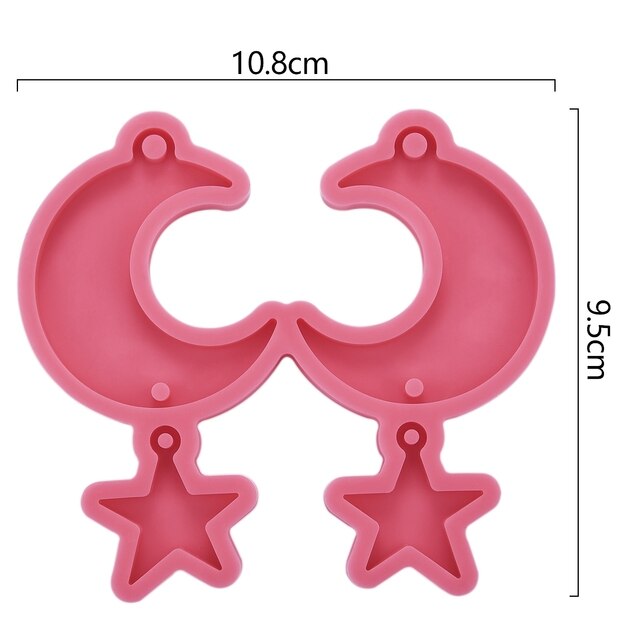Resin Jewelry Molds Earring Pendant Silicone Molds Tear Drop Hoop Shape Hollow Out Earrings Epoxy Casting Mold For Key Chains