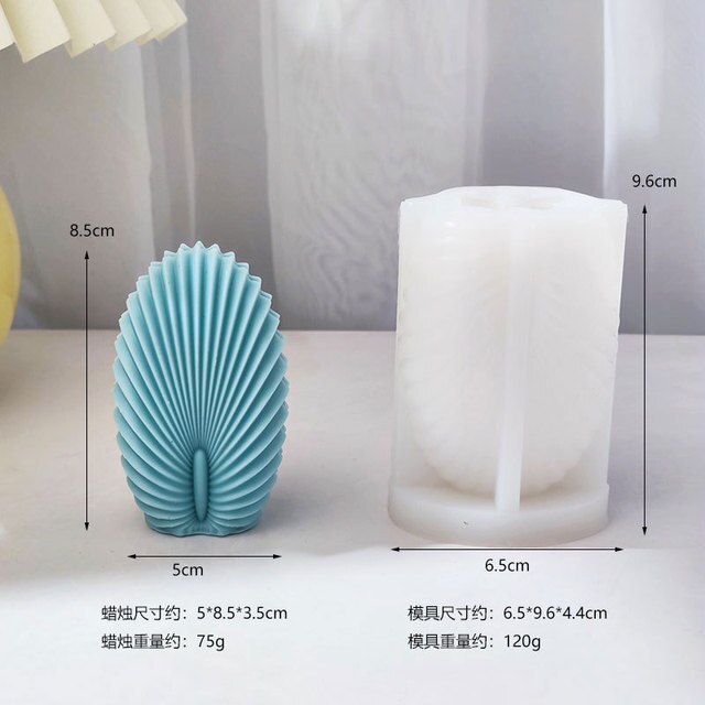 3D Art Geometric Rotating Silicone Mold DIY Shell Candle Making Soap Resin Molds Gifts Craft Home Decor Handmade Scented Candles
