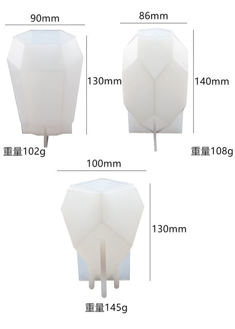 DIY Large Diamond Cut Irregular Crystal epoxy mold Jewelry Holder Resin Silicone Mold Making Accessories Tool Craf