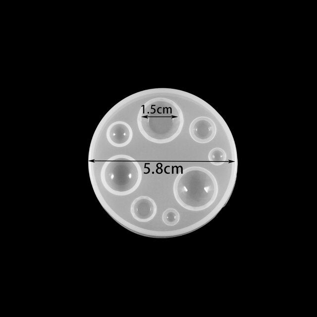 A variety of heart-shaped round oval rectangular silicone stud molds Mixed jewelry epoxy resin molds DIY jewelry making tools