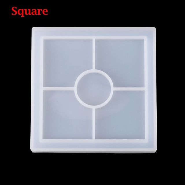 Polygon Base Materials Craft Handmade Silicone Molds Teacup Mat Mold Epoxy Crystal Glue Dropping Tool