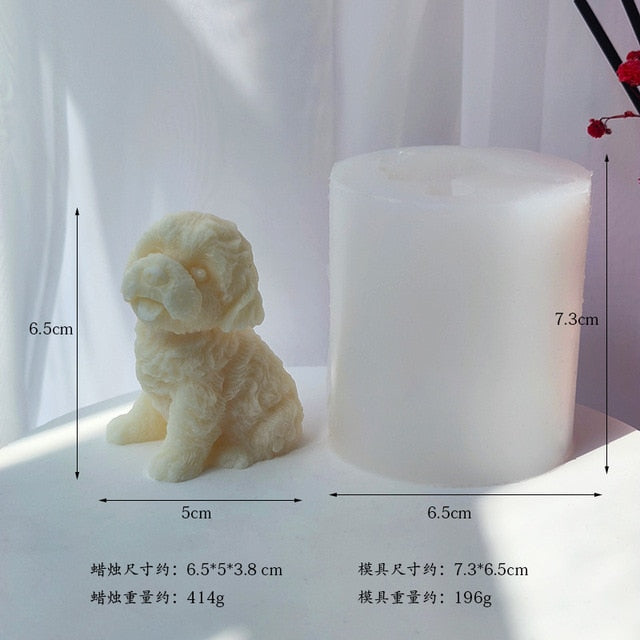 22CM Large 3D Standing cat Candle Mold Animal Soy Wax Silicone Mould Dog Cartoon cat epoxy resin silicone mold gypsum mold