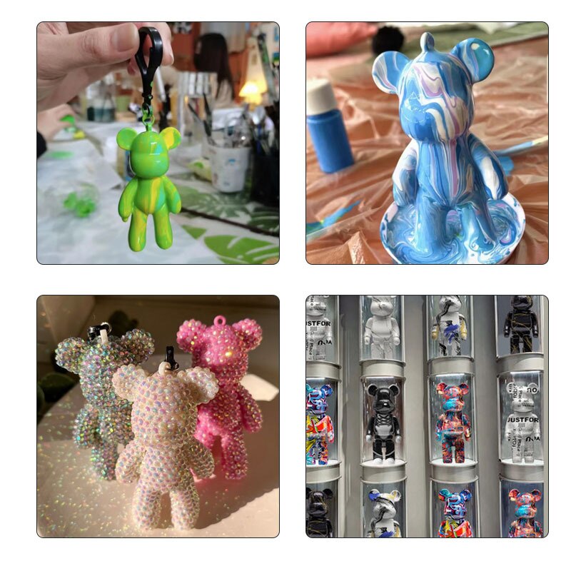 Silicone Bear Shape Mould Animals UV Molds For Resin Jewelry DIY Mold Resin Molds Transparent Making Tool DIY Kids Toy Wedding