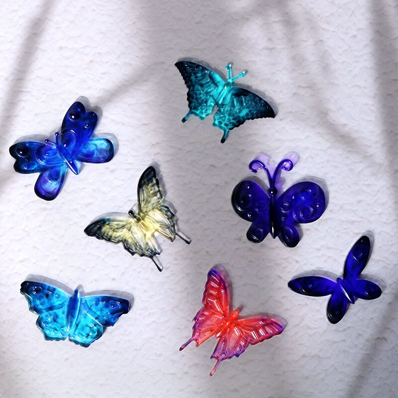 Butterfly Silicone Mold UV Resin Jewelry Liquid Silicone Mold Animal Butterfly Resin Charms Molds DIY Keychain Jewelry Pendant