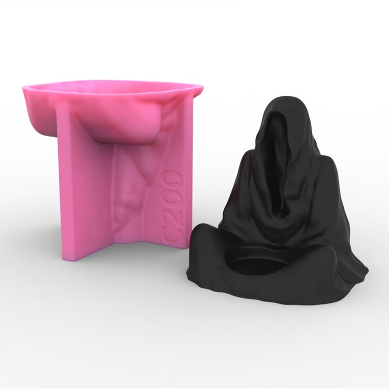 Ghost candlestick Epoxy resin silicone mold Wizard candlestick Concrete cement gypsum silicone mold Home decor Halloween decor