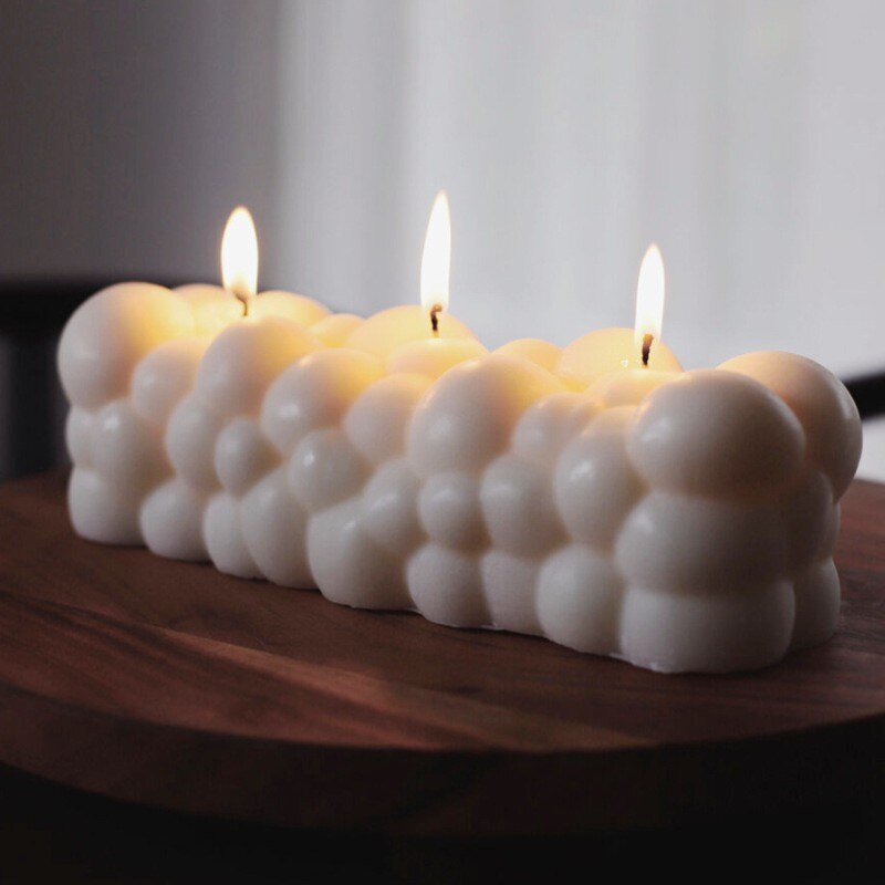 Large 29CM Cloud Candle Silicone Mold Cuboid Bubble Ball Magic Cube Cake Chocolate Silicone Mold Baking Tool Supplies soap mold