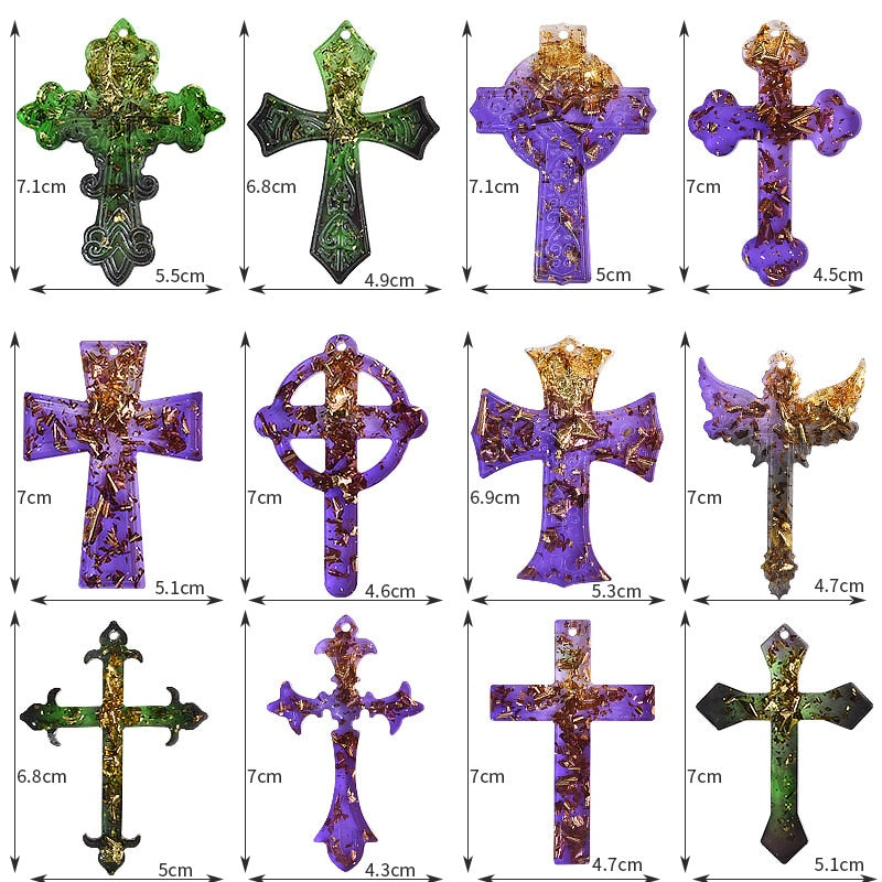 Cross Pendant Variety Mold Silicone Resin Mold