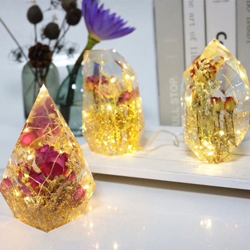 DIY Large Diamond Cut Irregular Crystal epoxy mold Jewelry Holder Resin Silicone Mold Making Accessories Tool Craf