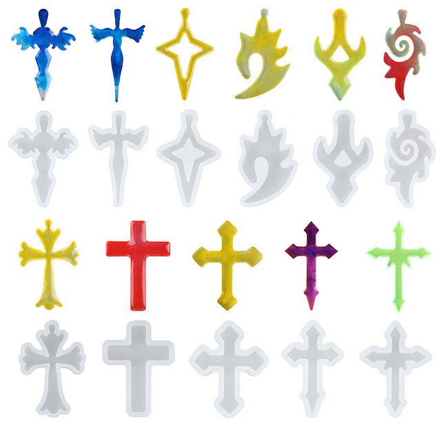Cross Pendant Variety Mold Silicone Resin Mold
