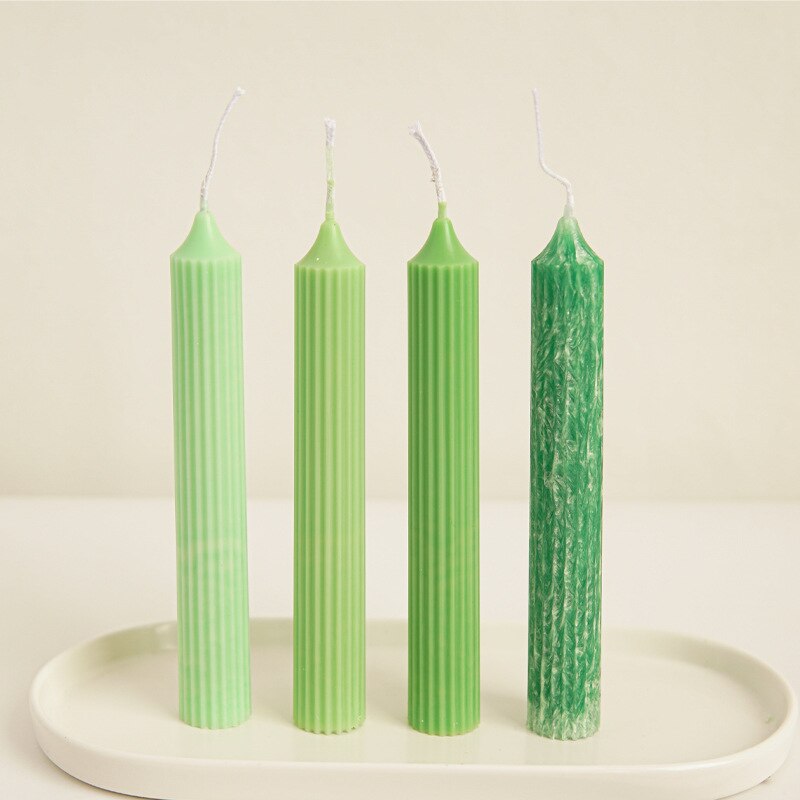 Rack cylindrical candle acrylic mold church spire rod fine stripe fine tooth plastic mold aromatherapy candle DIY clay mold