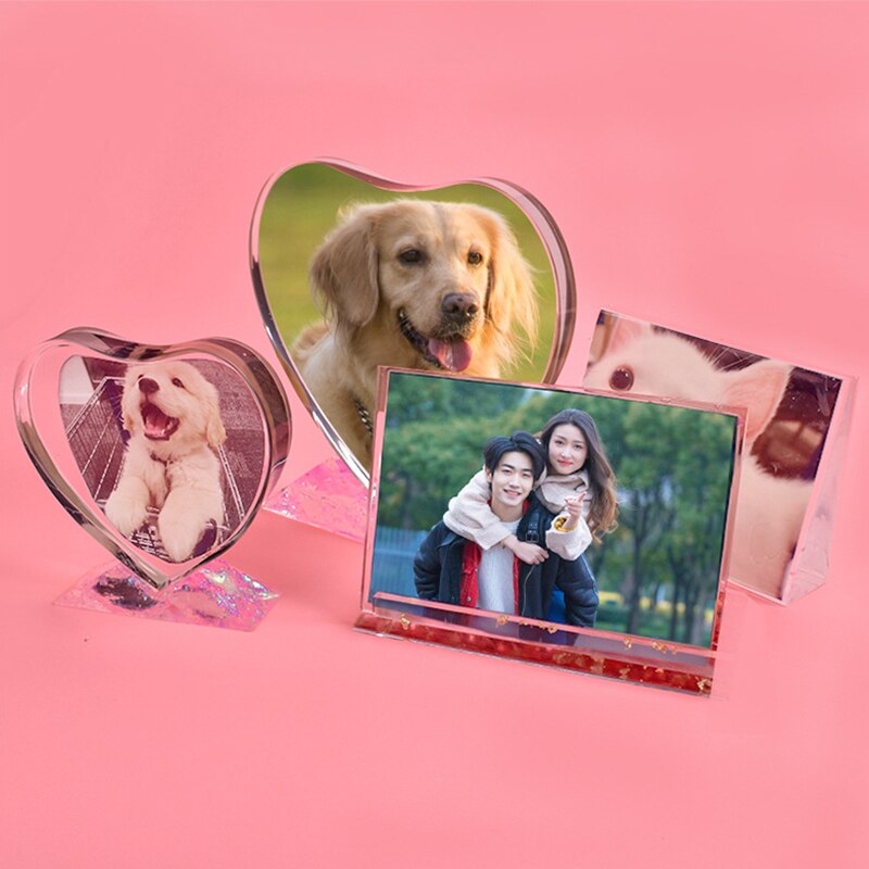 DIY Love Crystal Epoxy Resin Mold Rectangle Photo Frame with Base Silicone Mold Rectangle Photo Frame Crafts Jewelry Making