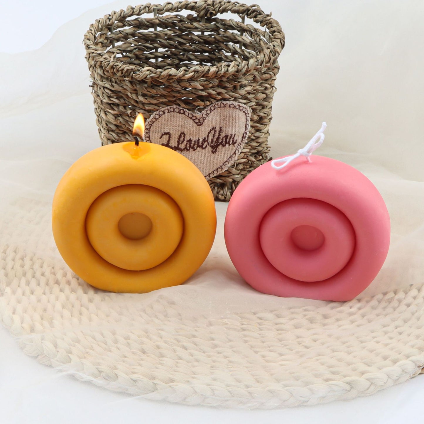 Round Doughnut Candle Mold Aesthetic Circle Ball Bubble Handmade Candles Silicone Mould For Home Decor Cake mould
