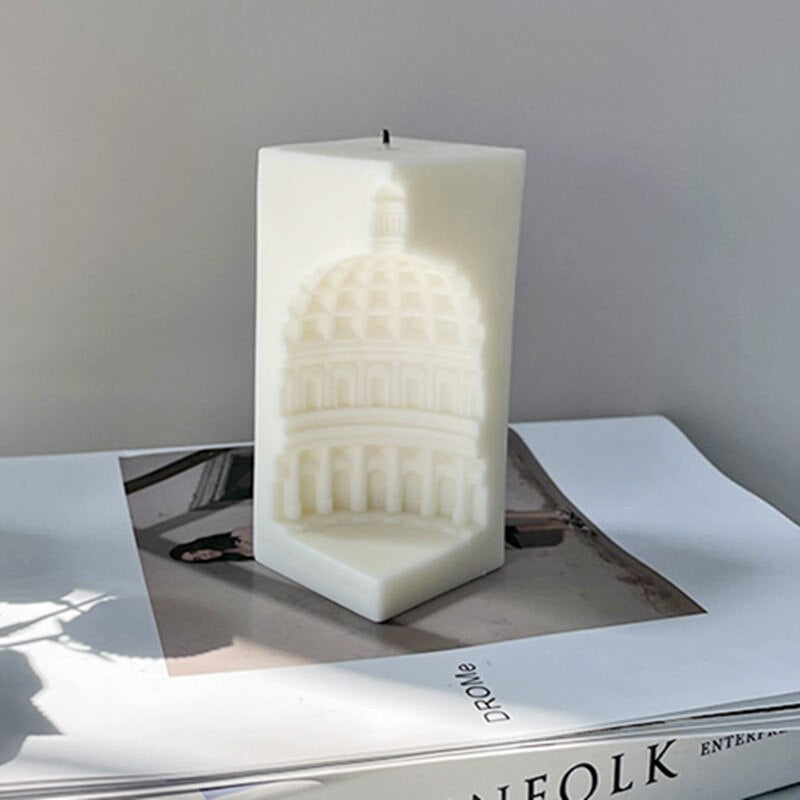 Creative Silicone Cement Mold European Architectural Design Concrete Craft Home Decor Molds Dome Candlestick Gypsum mould